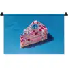 Taart - Edelstenen - Glitters - Roze Wandkleed katoen klein -zz3d