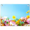 Bloemen - Kleurrijk - Blauw - Natuur tuinposter los doek klein -3d