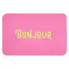 Roze - Groene Bonjour - art-deco Badmat klein -3d