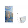Skyline - Wolkenkrabbers - Water - Blauw fotobehang vinyl groot -3d