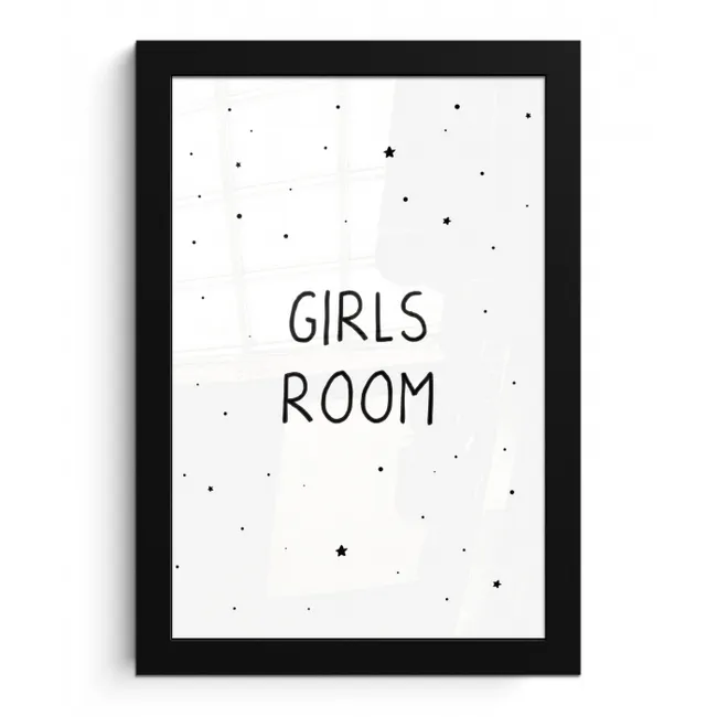 Quotes - Girls room - Meisjes - Kind - Spreuken fotolijst zwart zonder passe partout klein -3d