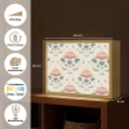 Lotus - Bloemen - Roze Light Box met batterij (Wandlamp) middel 907 -USP_websiteoverzichtDE