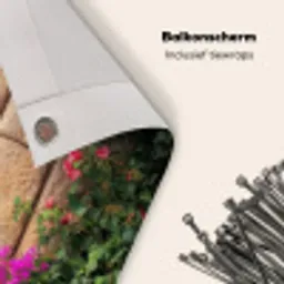 Bloemen - Bakstenen - Kleurrijk Balkonbeschermer Duitsland klein -closeup_NL