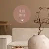 Quotes - Ik hou van jou - Spreuken Wandcirkel behangsticker klein -sfeer1