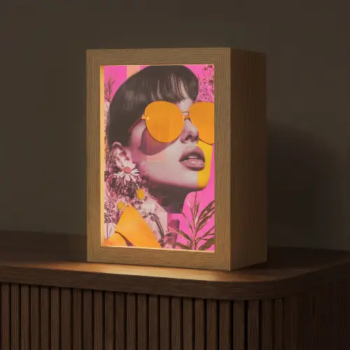 Zonnebril - Oranje - Vrouw - Planten Light Box met kabel (Tafellamp) klein -z3d_website