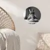 Konijn - Bunny - Zonnebril - Tafelkleed - Pasta - Schattig Wandcirkel behangsticker klein -sfeer4