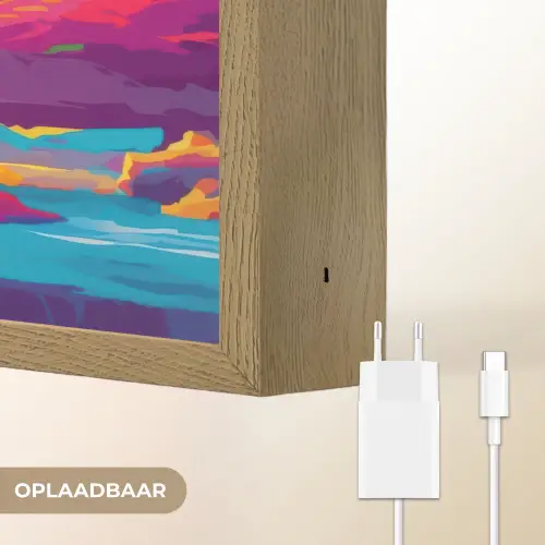 Ijsschots - Pinguïn - Abstract - Lucht Light Box met batterij (Wandlamp) middel -USP_websiteoplaadbaarNL