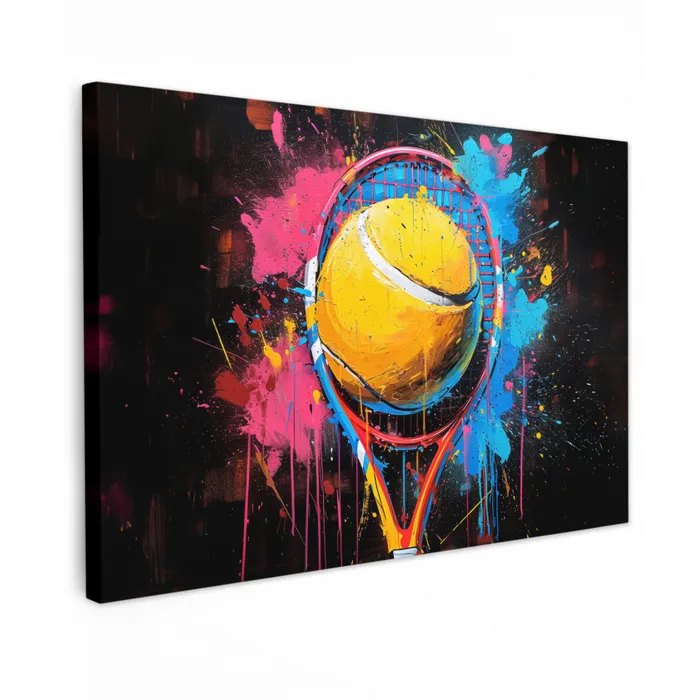 Graffiti - Tennis - Sport - Racket canvas 2cm klein -z3d