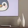 Pinguïn - Paars - Schattig PET vilt middel -sfeer6_closeup