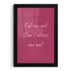 eat me out don't stress me out - Roze - Minimalistisch fotolijst zwart zonder passe partout klein -3d