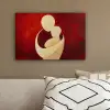 Abstract - Moeder - Kind - Rood canvas 2cm klein -sfeer3