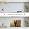 Kreeft - Zwart - Goud - Luxe keuken achterwand spatscherm klein -voor_na_NL