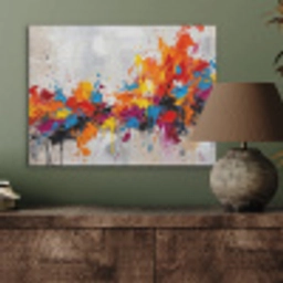 Abstract - Schilderij - Kleurrijk - Dynamisch PET vilt klein -sfeer2