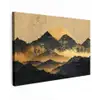 Gouden Bergen bij Maanlicht canvas 2cm klein -z3d