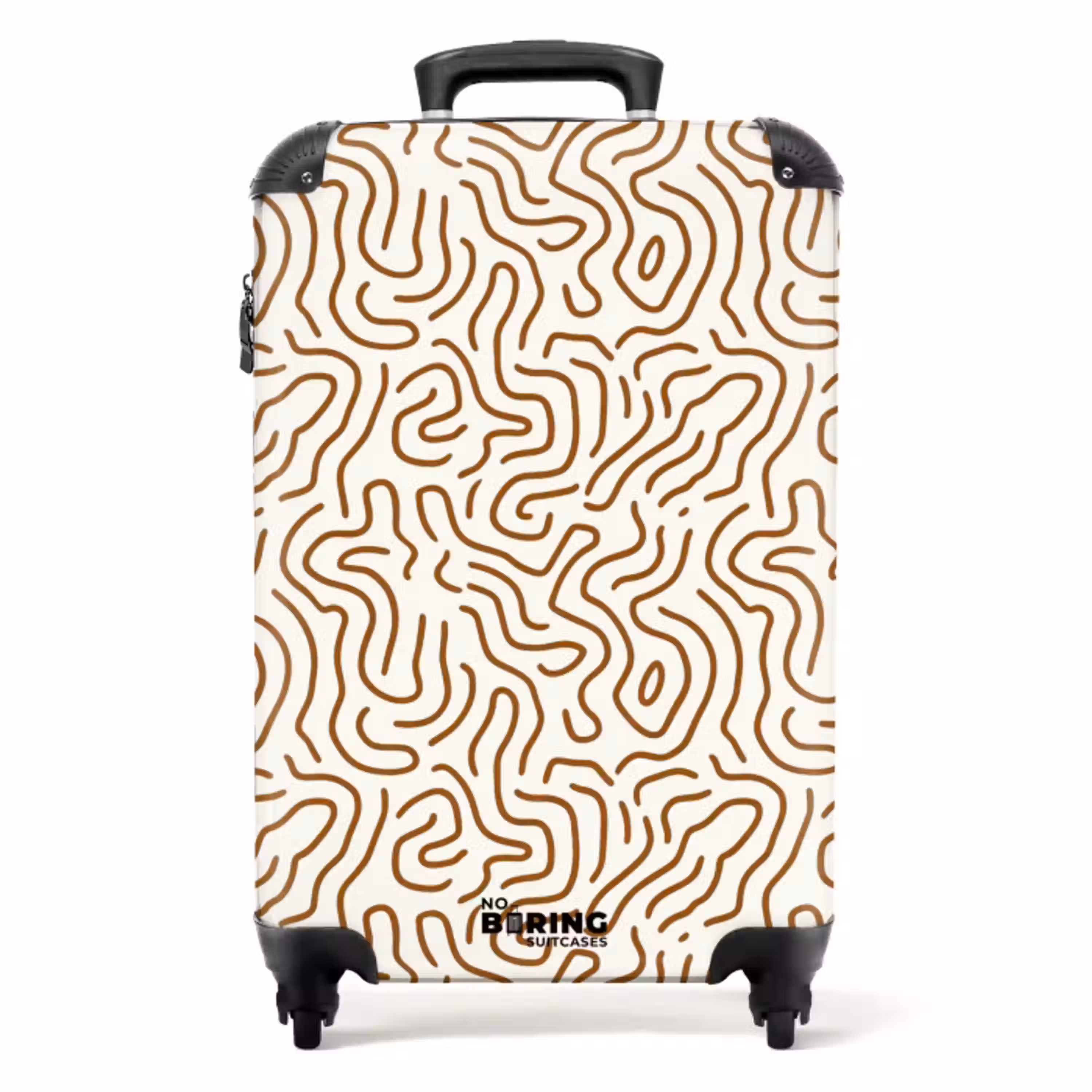 Minimalistisch - Patroon - Terracotta NBS - Handbagage koffer - Volwassenen Unisex middel -productfoto_recht