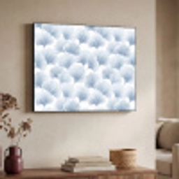 Waaier - Modern - Blauw Textielframe zwart klein 947 -sfeer3