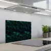 Vloeiend - Verf - Donker keuken achterwand spatscherm klein 900 -3d_schuin