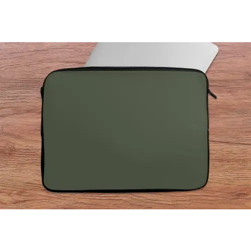 Groen - Olijf - Kleur - Groene - Kleuren - Effen - Olijfgroen laptophoes neopreen klein 279 -tafel