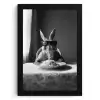 Konijn - Bunny - Zonnebril - Tafelkleed - Pasta - Schattig KitchenYeah - Keuken - Fotolijst klein -3d