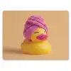Badeend - Handdoek - Kleurrijk muismat rubber klein -3d