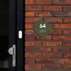 Donkergroen - Modern Naambord Organisch middel -sfeer1