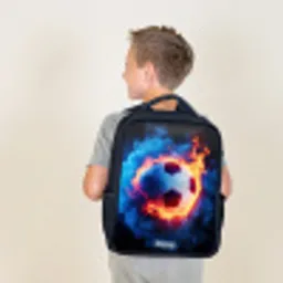Voetbal in vuur en ijs Rugzak - Zwart middel -sfeer2