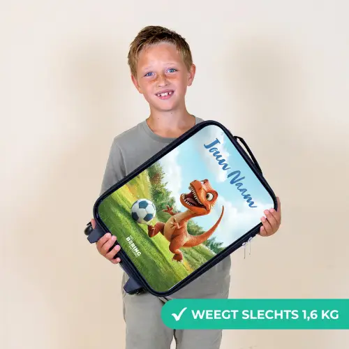 Voetbal - Dino - Sport Kinderkoffer - Zwart klein -sfeer4_NL