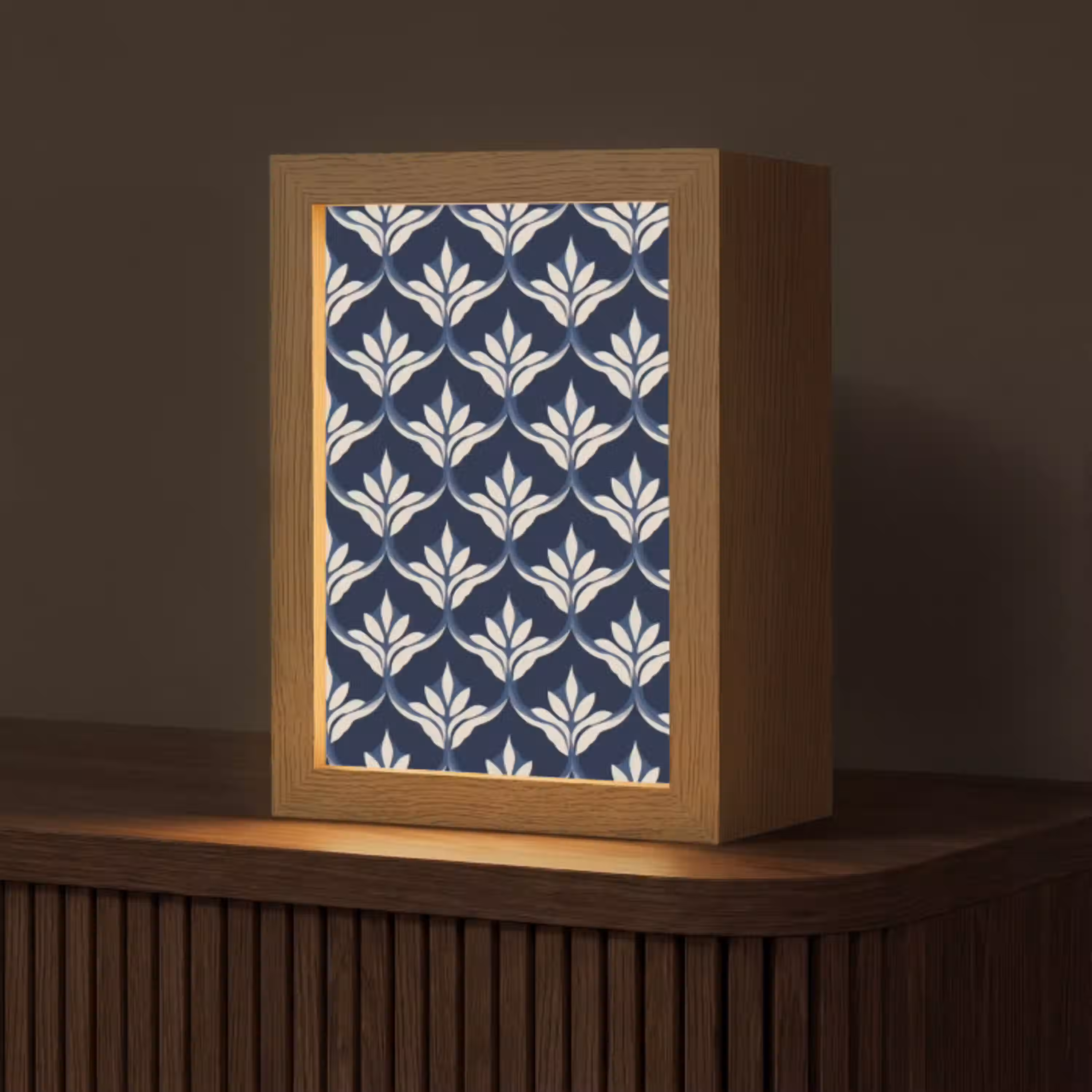 Modern - Ontwerp - Blauw Light Box met kabel (Tafellamp) klein 925 -z3d_website