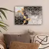 Abstract - Kubus - Goud - Patronen - Zwart - Wit canvas 2cm klein -sfeer1