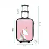 Cartoon unicorn met regenboogmanen Kinderkoffer - Zwart klein -productfoto_formaten