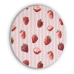 Strepen - Aardbei - Roze Akoestische PET Vilt - Rond klein 838 -3d