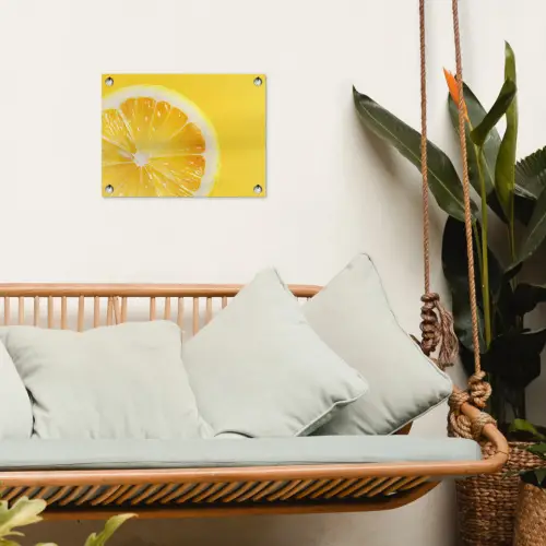 Citroen - Geel - Zonnig tuinposter los doek klein -sfeer7