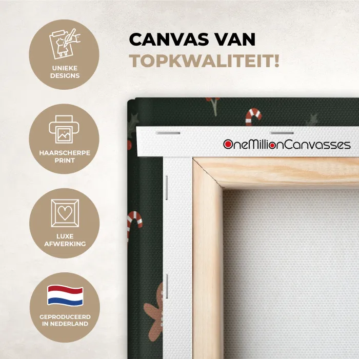 Illustratie - Figuren - Groen canvas 2cm xxl 828 -sfeer2
