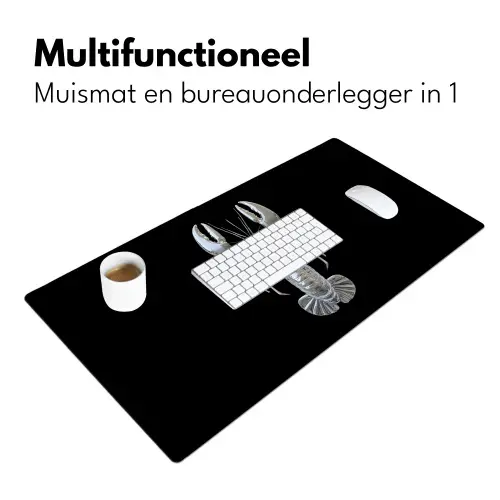 Kreeft - Zilver - Metallic - Luxe Muismat XXL klein -sfeer4