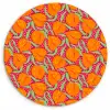 Perziken - Oranje - Zomers Wandcirkel plexiglas klein 852 -3d