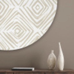 Abstract - Ruit - Beige Akoestische PET Vilt - Rond klein 838 -sfeer5_closeup