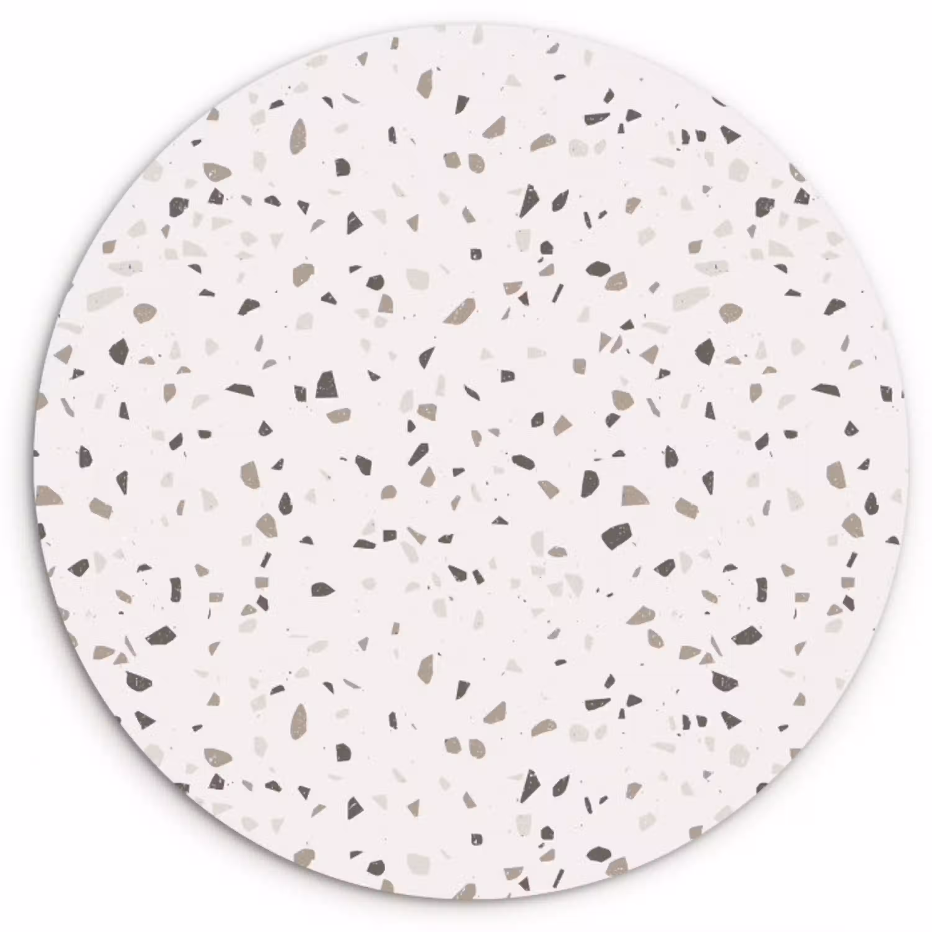Terrazzo -  Patroon  -  Créme Wandcirkel plexiglas klein 852 -3d