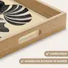 Zwart - Bladeren - Strepen - Minimalistisch Dienblad Rechthoek middel -USP_HandgreepNL