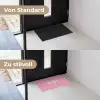 Roze - Gestreept - Belle Deurmat klein -voor-na_DE