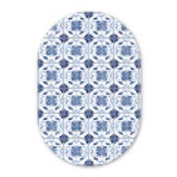 Patroon - Tegel - Blauw Wandcirkel Ovaal Forex klein 630 -3d