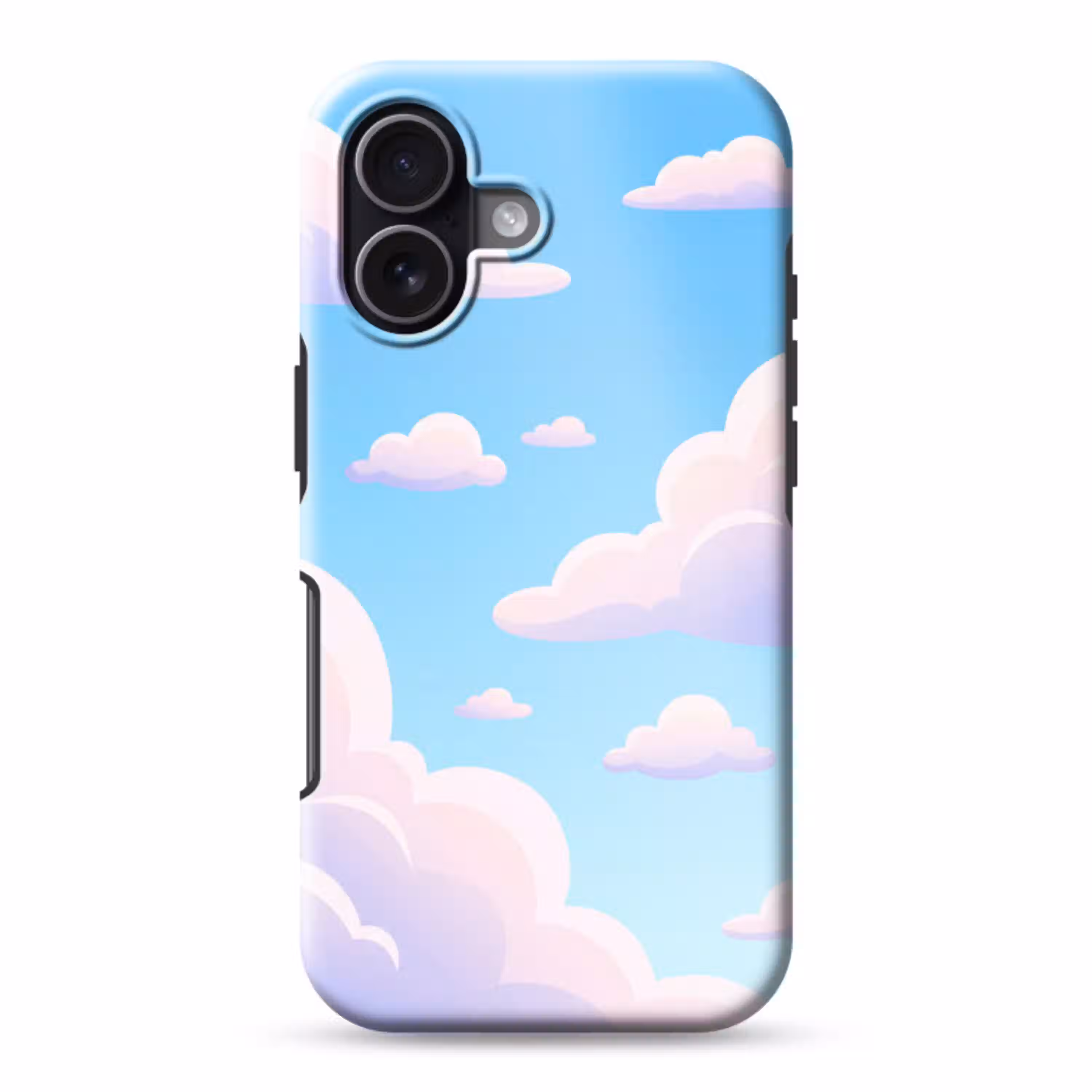 Wolken - Roze - Blauw - Natuur - Modern Toughcase MagSafe Apple iPhone 17 klein -3d