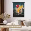 Meisje met ballon in graffiti stijl Wandkleed katoen klein -sfeer1