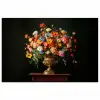 Goud - Bloemen - Kleuren - Vaas poster papier klein -3d