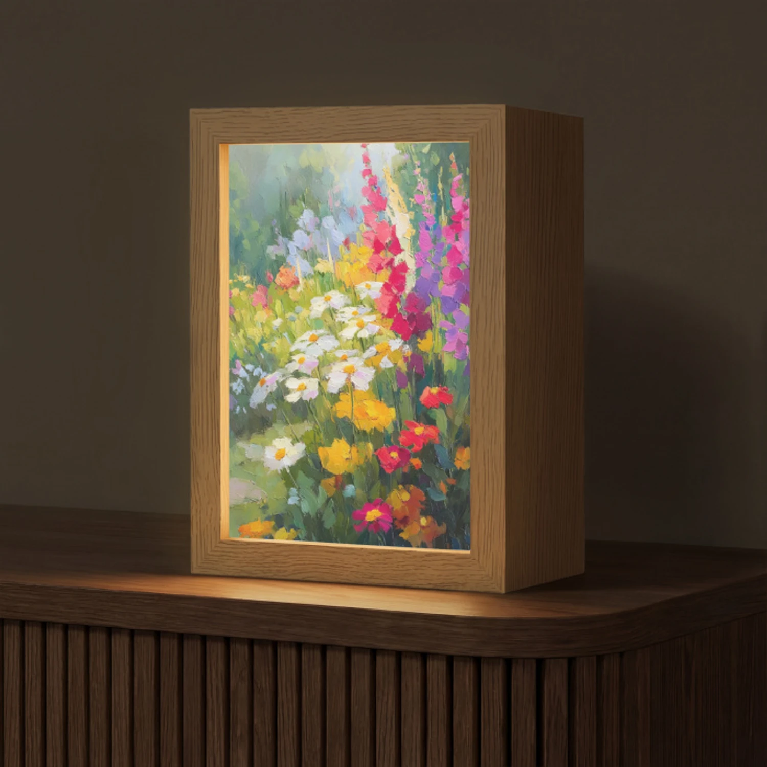 Zomertuin - Sfeervol - Bloemen Light Box met kabel (Tafellamp) klein -z3d_website