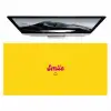 Smile - Geel - Roze Muismat XXL klein -zzz3d