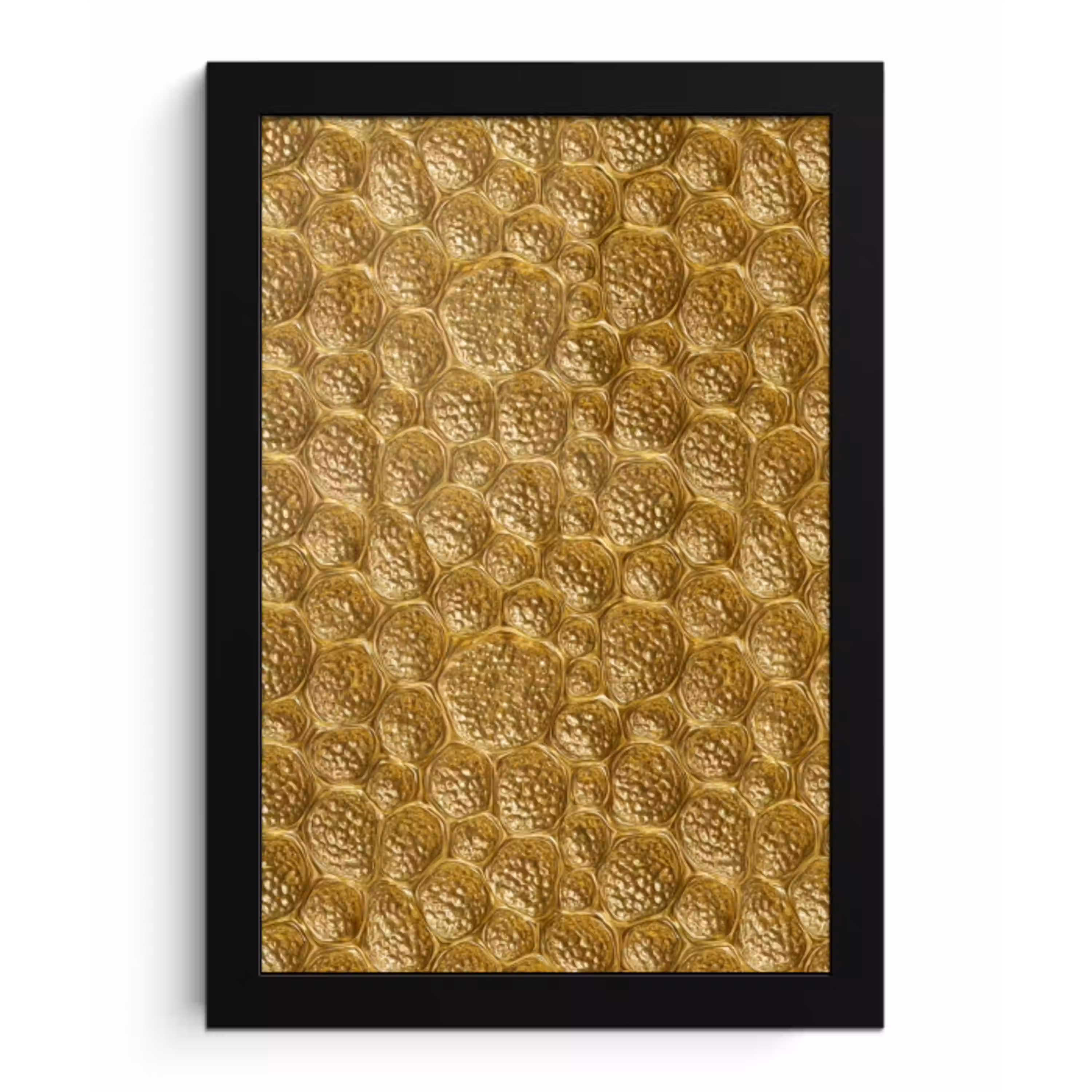 Gehamerd - Mozaïek - Antiek - Goud fotolijst zwart zonder passe partout klein 224 -3d
