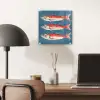 Vissen - Rood - Blauw plexiglas 5mm klein -sfeer6
