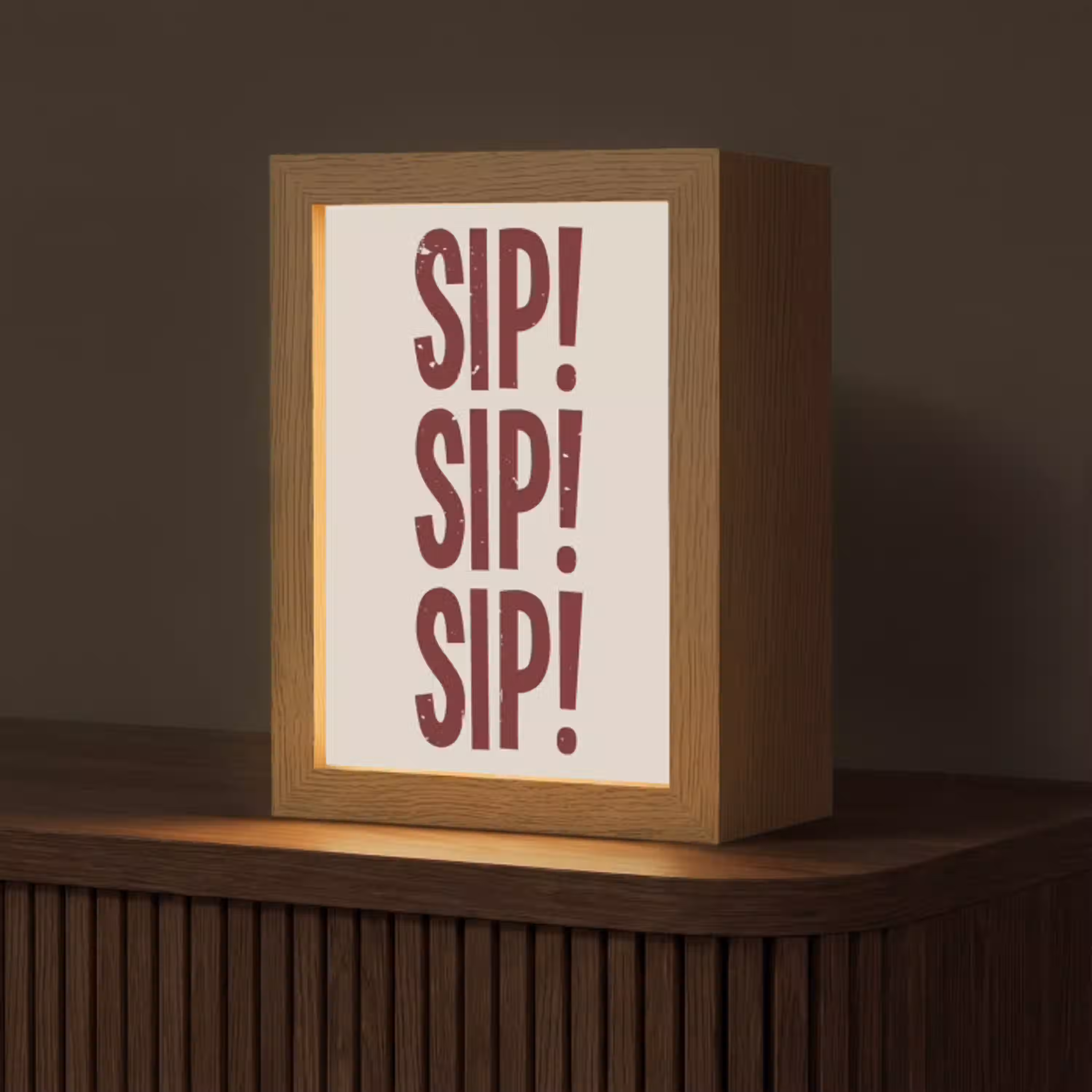 Japandi - Vintage - Decoratie - Rood Light Box met kabel (Tafellamp) klein -z3d_website