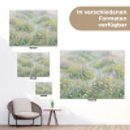 Bloemenveld - Heuvels - Kleurrijk tuinposter los doek klein -Xsfeer9_DE