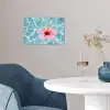Hibiscus - Water - Roze poster papier klein -sfeer3